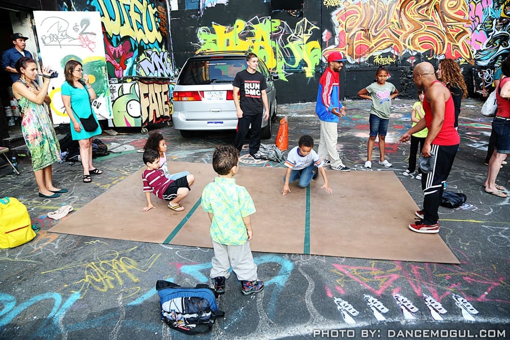 Young b-boys at Dynamic Rockers anniversary celebration